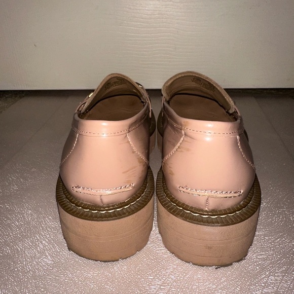 Sam Edelman Laurs Nude Pink patent leather Loafers 8.5 fall office preppy punk - Picture 5 of 11